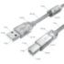 GCR Кабель PROF 3.0m USB 2.0, AM/BM, прозрачный, ферритовые кольца, 28/24 AWG, экран, армированный, морозостойкий, GCR-52424 Greenconnect USB 2.0 Type-AM - USB 2.0 Type-BM 3м