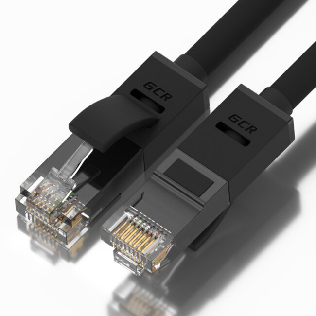 Greenconnect Патч-корд прямой 0.7m UTP кат.5e, черный, позолоченные контакты, 24 AWG, литой, Greenconnect-LNC06-0.7m, ethernet high speed 1 Гбит/с, RJ45, T568B Greenconnect RJ45(m) - RJ45(m) Cat. 25e UTP  0.7м черный