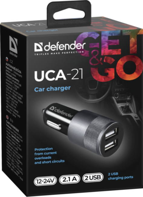 Defender Автомобильное ЗУ UCA-21 2USB, 5V/2.1A Defender UCA-21 2USB, 5V/2.1A Defender Автомобильное ЗУ UCA-21 2USB, 5V/2.1A Defender UCA-21 2USB, 5V/2.1A
