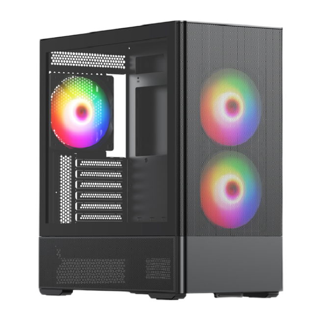 Корпус без блока питания HSPD M712-TGBK-ARGB Корпус без блока питания HSPD M712-TGBK-ARGB