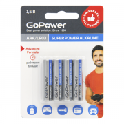 Батарейка GoPower LR03 AAA BL4 Alkaline 1.5V (4/48/576) блистер (4 шт.) Батарейка GoPower LR03 AAA (00-00015602) Батарейка GoPower LR03 AAA BL4 Alkaline 1.5V (4/48/576) блистер (4 шт.) Батарейка GoPower LR03 AAA (00-00015602)