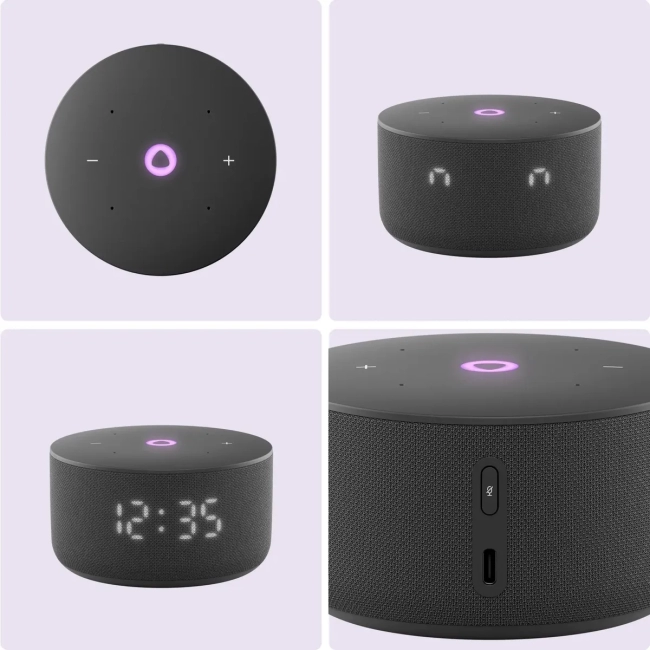 Умная колонка ЯНДЕКС Станция Мини 3, 12Вт, с Алисой на YaGPT, черный