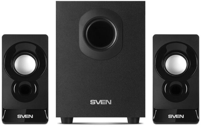 SVEN MS-85, чёрный, акустическая система 2.1, USB, мощность(RMS): 5 Вт + 2x2.5 Вт SVEN MS-85