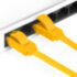 Greenconnect Патч-корд PROF плоский прямой 2.0m, UTP медь кат.6, желтый, 30 AWG, GCR-LNC622-2.0m, ethernet high speed 10 Гбит/с, RJ45, T568B Greenconnect RJ45(m) - RJ45(m) Cat. 6 U/UTP PVC 2м жёлтый