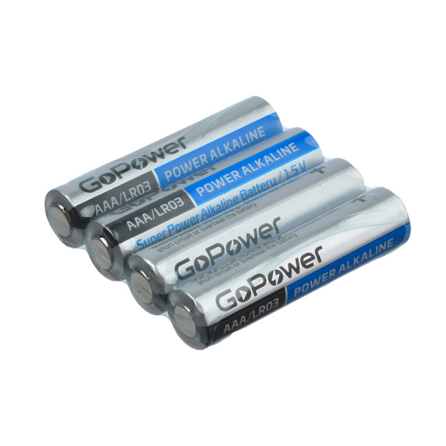 Батарейка GoPower LR03 AAA BOX20 Shrink 4 Alkaline 1.5V (4/20/640) Батарейка GoPower LR03 AAA (00-00017749) Батарейка GoPower LR03 AAA BOX20 Shrink 4 Alkaline 1.5V (4/20/640) Батарейка GoPower LR03 AAA (00-00017749)
