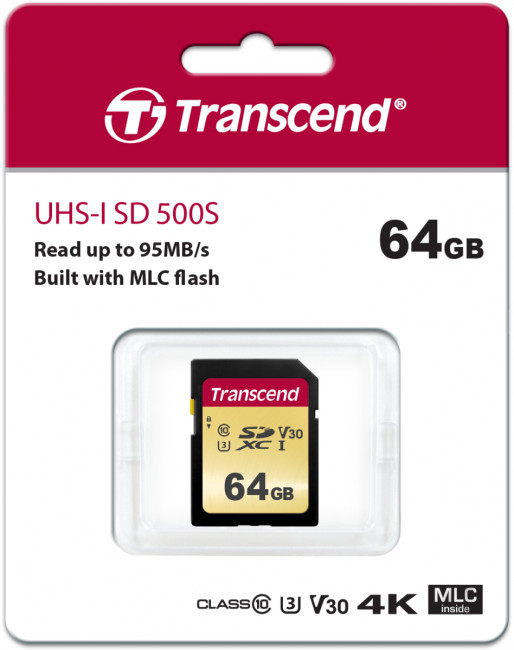 Карта памяти Transcend SDXC 500S Карта памяти Transcend SDXC 500S