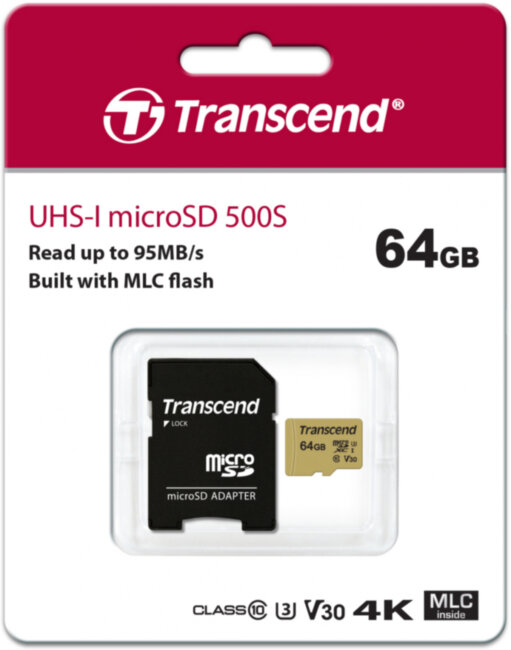 Карта памяти Transcend microSDXC 500S Карта памяти Transcend microSDXC 500S