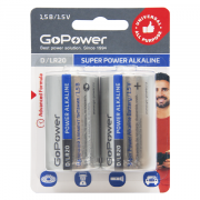Батарейка GoPower LR20 D BL2 Alkaline 1.5V (2/12/96) блистер (2 шт.) Батарейка GoPower LR20 D (00-00017862) Батарейка GoPower LR20 D BL2 Alkaline 1.5V (2/12/96) блистер (2 шт.) Батарейка GoPower LR20 D (00-00017862)