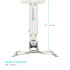 Кронштейн настенный для проектора ONKRON ONKRON ONKRON K3A WHITE