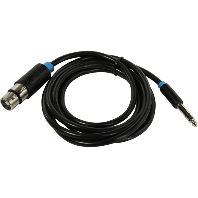 Кабель Vention аудио Jack 6.5 M/XLR F - 2м Vention BBEBH Кабель Vention аудио Jack 6.5 M/XLR F - 2м Vention BBEBH