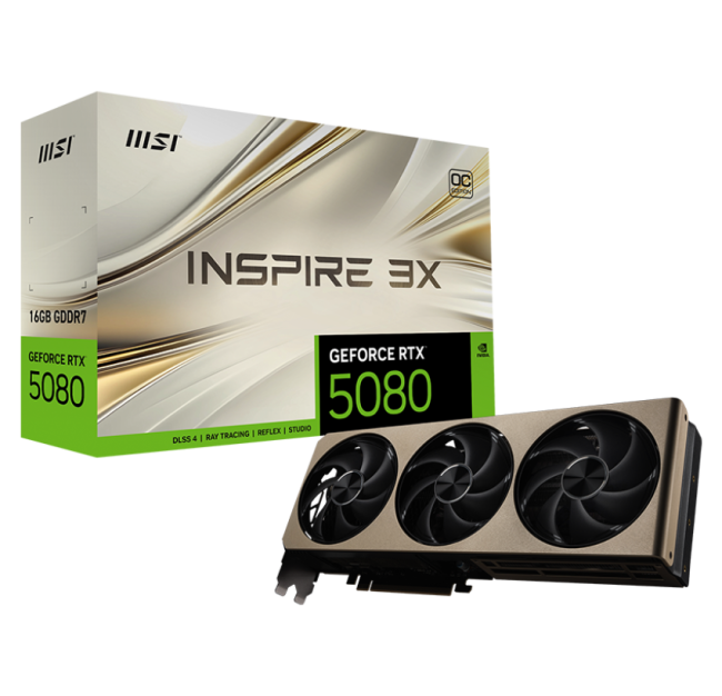 Видеокарта MSI GeForce RTX 5080 16G INSPIRE 3X OC