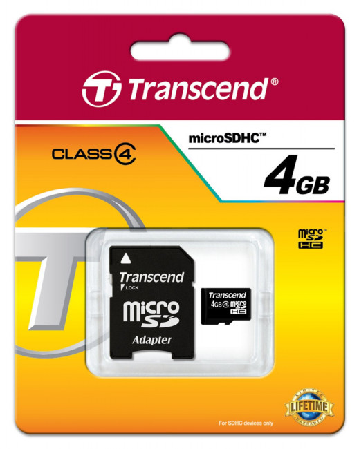Карта памяти Transcend 4GB microSDHC Карта памяти Transcend 4GB microSDHC