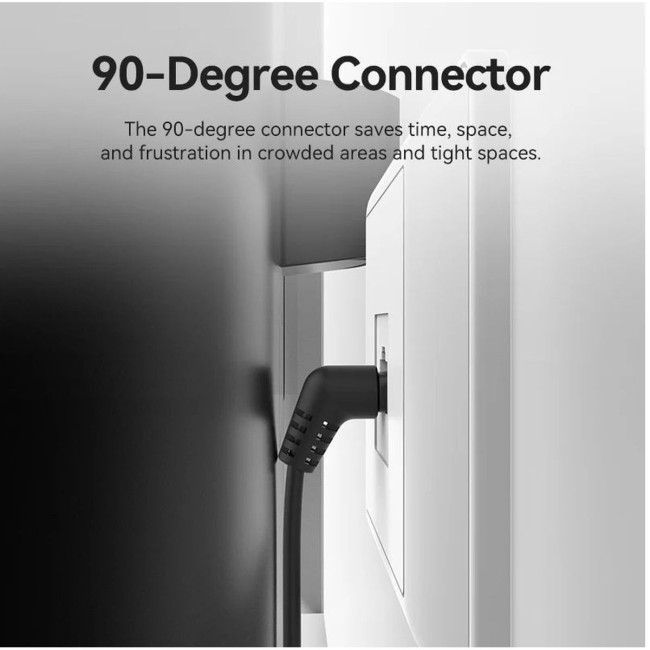 Патч-корд Vention прямой UTP cat.6a, RJ45 угол 90 - 5м. Черный Vention IBOBJ