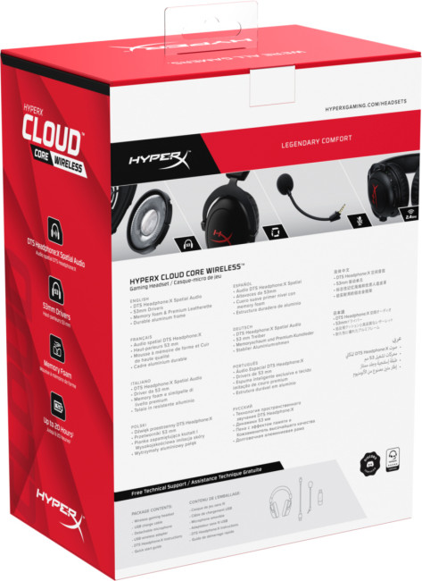 Гарнитура игровая HyperX Cloud Core Wireless Гарнитура игровая HyperX Cloud Core Wireless