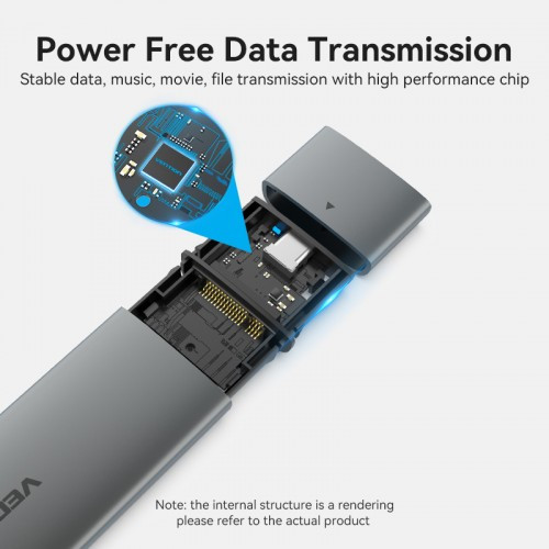 Корпус для SSD Vention USB 3.1 Gen 2-C M.2 NVMe Серый Vention KPGH0 Корпус для SSD Vention USB 3.1 Gen 2-C M.2 NVMe Серый Vention KPGH0