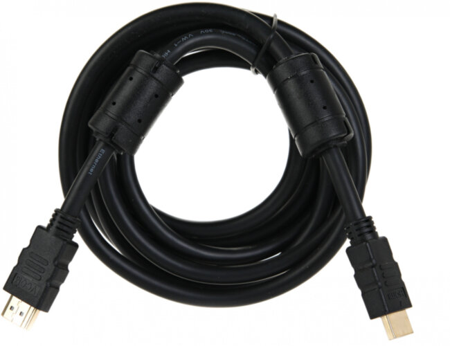 Кабель HDMI 19M/M ver:1.4+3D, 3m, 2 фильтра VCOM <VHD6020D-3MB> Blister VCOM HDMI (m) - HDMI (m) 3м