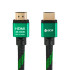 Greenconnect Кабель 2.0m HDMI версия 2.0, HDR 4:2:2, Ultra HD, 4K 60 fps 60Hz/5K*30Hz, 3D, AUDIO, 18.0 Гбит/с, 28/28 AWG, OD7.3mm, тройной экран, BICOLOR нейлон, AL корпус зеленый, GCR-51486 Greenconnect HDMI (m) - HDMI (m) 2м