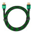 Greenconnect Кабель 2.0m HDMI версия 2.0, HDR 4:2:2, Ultra HD, 4K 60 fps 60Hz/5K*30Hz, 3D, AUDIO, 18.0 Гбит/с, 28/28 AWG, OD7.3mm, тройной экран, BICOLOR нейлон, AL корпус зеленый, GCR-51486 Greenconnect HDMI (m) - HDMI (m) 2м