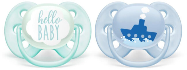 Пустышка ultra soft, Hello/Корабль, 0-6 мес., 2 шт, для мальчиков Philips SCF222/01 Пустышка ultra soft, Hello/Корабль, 0-6 мес., 2 шт, для мальчиков Philips SCF222/01