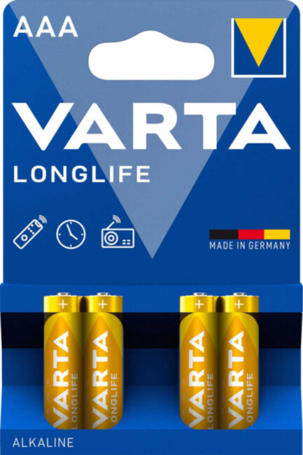 Элемент питания Батарейка Varta LONGLIFE 04103101894