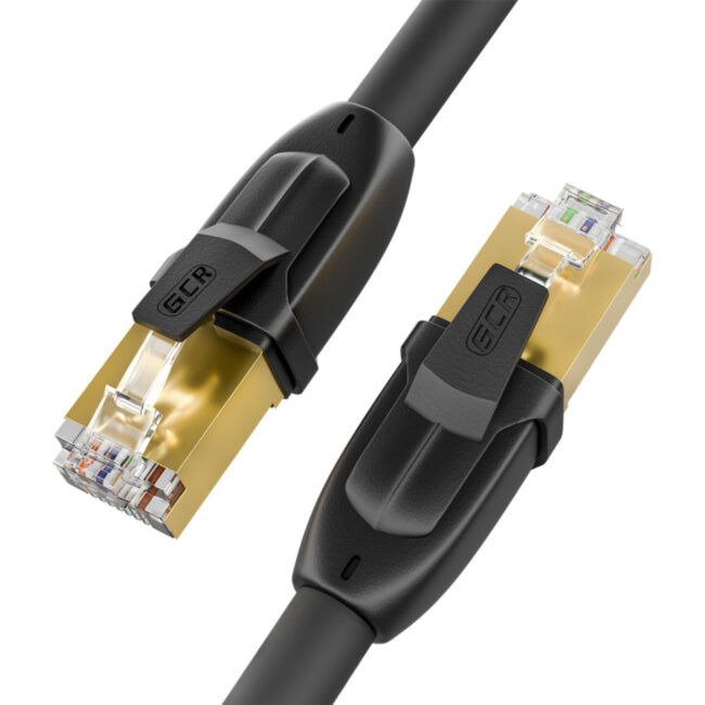 GCR Патч-корд PROF прямой 7.5m, FTP медь кат.6, позолоч. контакты и  коннектор, 25 AWG, Deluxe ethernet high speed 10 Гбит/с, RJ45, T568B, GCR-52548 Greenconnect GCR-52548