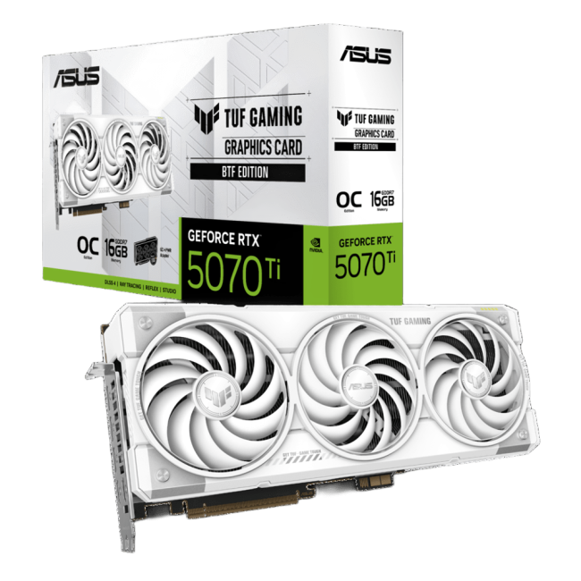 Видеокарта ASUS TUF-RTX5070TI-O16G-BTFWHITE (90YV0N60-M0NA00)