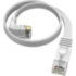 GCR Патч-корд PROF плоский 1.0m, UTP медь кат.6, белый, нижний угол, ethernet high speed 10 Гбит/с, RJ45, T568B Greenconnect GCR-54614 UTP кат.6, 1 м