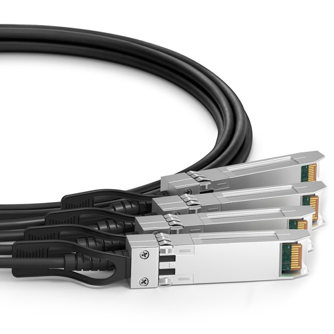 Твинаксиальный медный кабель FS QSFP 100G-4SPC03 Твинаксиальный медный кабель FS QSFP 100G-4SPC03