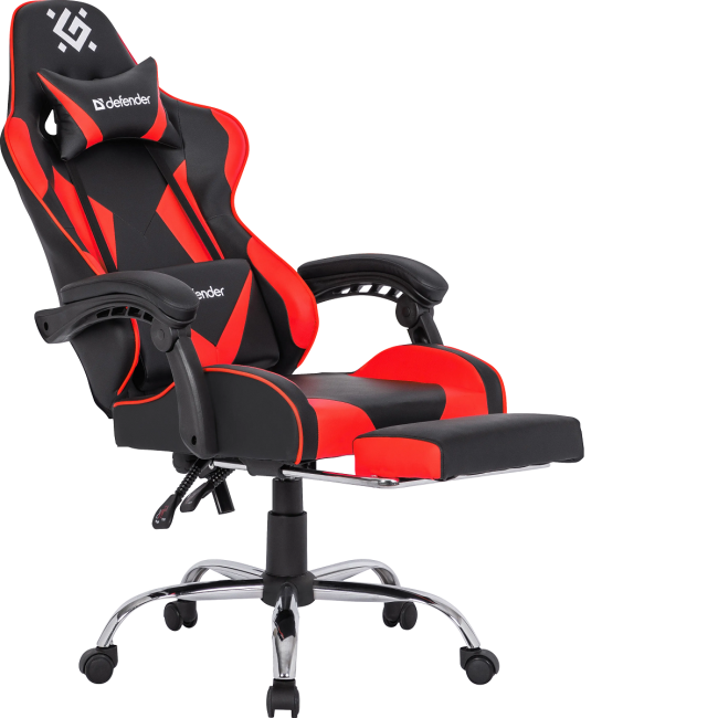 Defender Игровое кресло Pilot Черный/Красный,полиуретан,60мм Defender 64354
