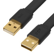 GCR Кабель PROF 2.0m USB 2.0 AM/AM плоский, черный, GOLD, 28/24 AWG, экран, морозостойкий, GCR-UM7M-BСG-2.0m Greenconnect GCR-UM7M-BCG-2.0m GCR Кабель PROF 2.0m USB 2.0 AM/AM плоский, черный, GOLD, 28/24 AWG, экран, морозостойкий, GCR-UM7M-BСG-2.0m Greenconnect GCR-UM7M-BCG-2.0m