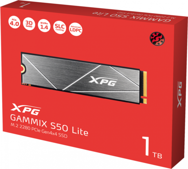 Твердотельный накопитель XPG GAMMIX S50 Lite AGAMMIXS50L-1T-C Твердотельный накопитель XPG GAMMIX S50 Lite AGAMMIXS50L-1T-C