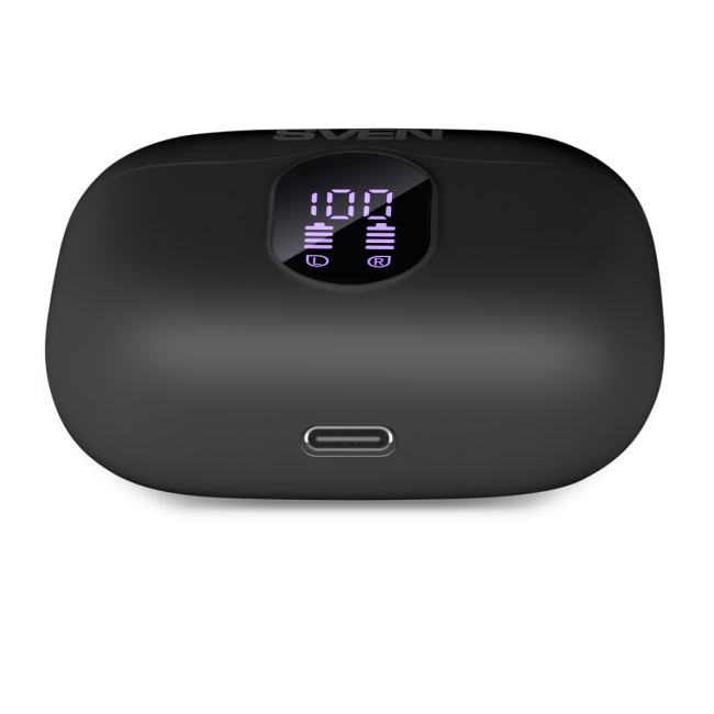 Беспроводные внутриканальные наушники с микрофоном SVEN E-315B, черный (Bluetooth, TWS, ANC, ENC, APP) Sven E-315B
