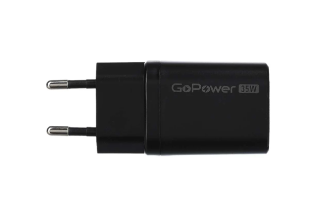 Сетевое З/У Сетевое З/У GoPower GPQC09 1USB+1Type-C 35W QC3.0 GAN черный Сетевое З/У Сетевое З/У GoPower GPQC09 1USB+1Type-C 35W QC3.0 GAN черный