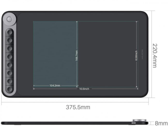 Графический планшет Huion Inspiroy Dial Q620M Графический планшет Huion Inspiroy Dial Q620M