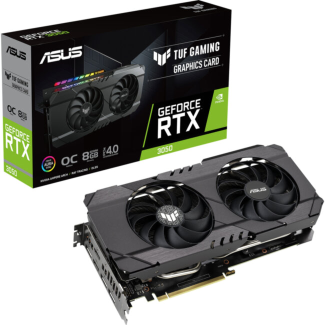 Видеокарта ASUS TUF Gaming GeForce RTX 3050 (90YV0HM4-M0NA00) Видеокарта ASUS TUF Gaming GeForce RTX 3050 (90YV0HM4-M0NA00)