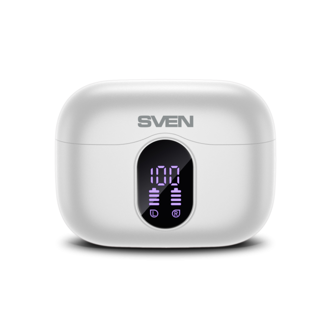 Беспроводные внутриканальные наушники с микрофоном SVEN E-310B, белый (Bluetooth, TWS, ANC, ENC, APP) Sven E-310B