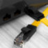 GCR Патч-корд PROF плоский прямой 3.0m, UTP медь кат.6, желтый+черный, 30 AWG, ethernet high speed 10 Гбит/с, RJ45, T568B, GCR-52095 Greenconnect GCR-52095