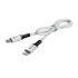 GCR Кабель 0.7m TypeC/Lightning MFI POWER DELIVERY 18 W, быстрая зарядка, белый, корпус белый, черный ПВХ, GCR-53185 Greenconnect USB 2.0 Type-C (m) - Lightning (m) 0.7м