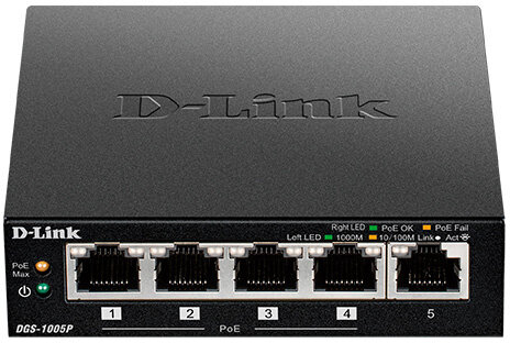 Коммутатор D-Link DGS-1005P/A1A