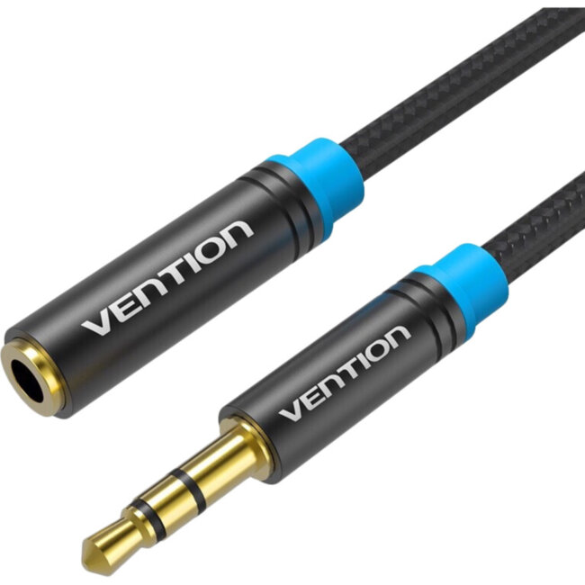 Кабель-удлинитель Vention аудио  Jack 3,5 mm M/Jack 3,5 mm F - 1 м Vention VAB-B06-B100-M