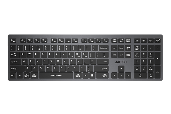 Клавиатура A4Tech Fstyler FBX50C черный USB беспроводная BT/Radio slim Multimedia (FBX50C GREY) A4Tech FBX50C GREY