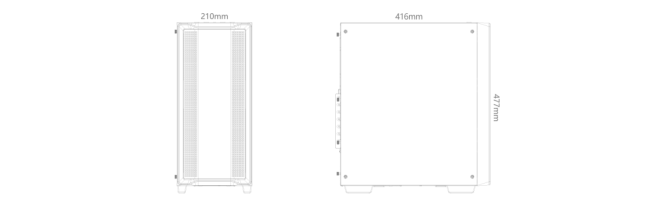 Корпус ПК без блока питания Deepcool  R-CG540-BKNGE0-C-1