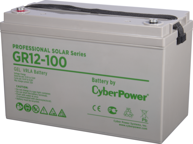 Аккумуляторная батарея PS solar (gel) CyberPower GR 12-100 / 12 В 100 Ач Батарея аккумуляторная для ИБП CyberPower Professional Solar series GR 12-100