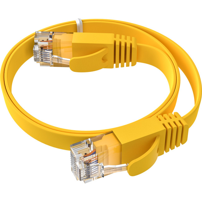 GCR Патч-корд PROF плоский прямой 1.5m, UTP медь кат.6, желтый, 30 AWG, ethernet high speed 10 Гбит/с, RJ45, T568B, GCR-52824 Greenconnect GCR-52824 GCR Патч-корд PROF плоский прямой 1.5m, UTP медь кат.6, желтый, 30 AWG, ethernet high speed 10 Гбит/с, RJ45, T568B, GCR-52824 Greenconnect GCR-52824