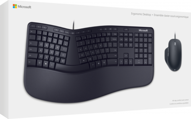 Комплект (клавиатура + мышь) Microsoft Ergonomic keyboard & Ergonomic mouse