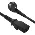 GCR Кабель питания PROF 5.0m, евровилка угловая Schuko - С13, черный, 3*1,5mm GreenConnect GCR-55097