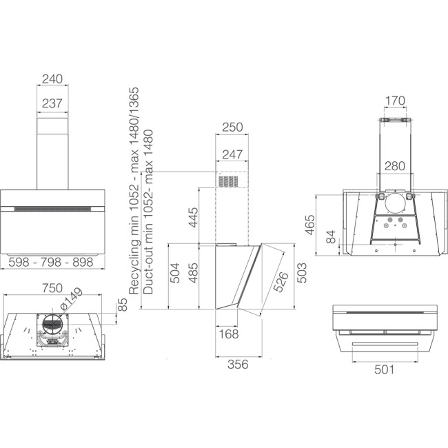 Вытяжка ELICA Elica NEAT @ BL/A/60-PRF0199509 Вытяжка ELICA Elica NEAT @ BL/A/60-PRF0199509