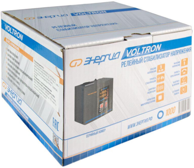 Стабилизатор  VOLTRON - 1000  ЭНЕРГИЯ Voltron (5%) Стабилизатор Энергия VOLTRON 1000 Стабилизатор  VOLTRON - 1000  ЭНЕРГИЯ Voltron (5%) Стабилизатор Энергия VOLTRON 1000