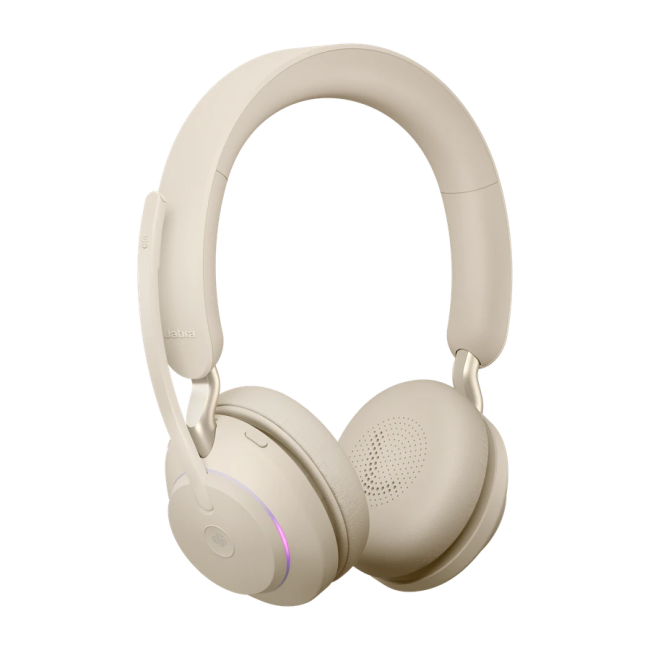 Гарнитура беспроводная Jabra Evolve2 65 - USB-A MS Teams Stereo - Beige Гарнитура беспроводная Jabra Evolve2 65 - USB-A MS Teams Stereo - Beige