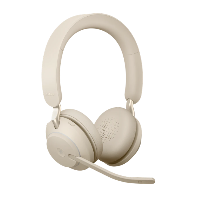 Гарнитура беспроводная Jabra Evolve2 65 - USB-A MS Teams Stereo - Beige Гарнитура беспроводная Jabra Evolve2 65 - USB-A MS Teams Stereo - Beige